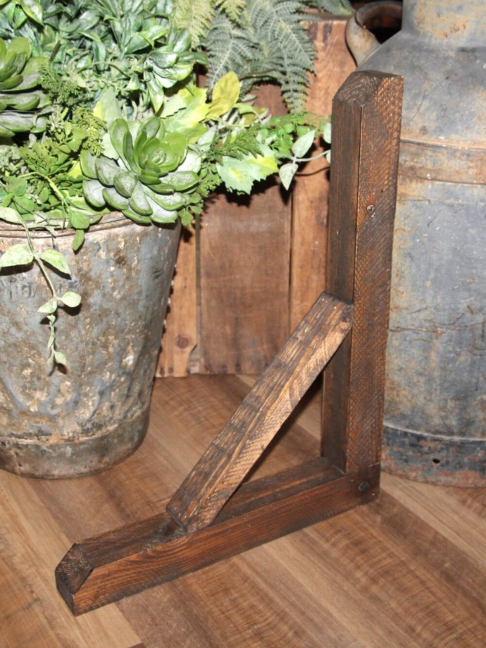 Large Rustic 19" Reclaimed Wood Farmhouse Architectural Corbel Hanging Bracket